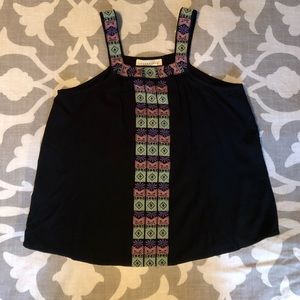 Black Embroidered Top